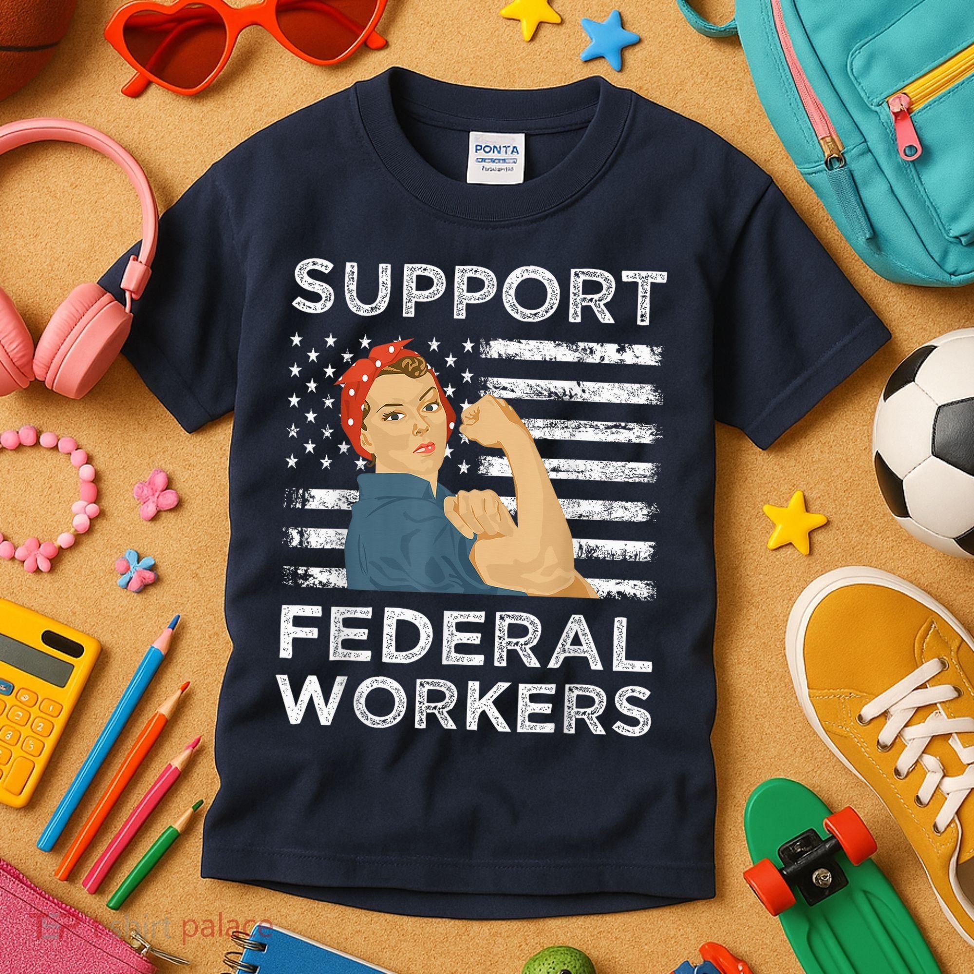 Support Federal Workers Protect Defend Employees Jobs Kids T-Shirt