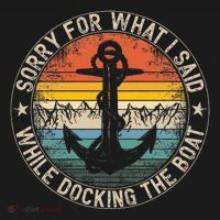 Sorry For What I Said While Docking The Boat USA-Made Doggie Bandana thumb 2