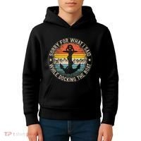 Sorry For What I Said While Docking The Boat Kids Hoodie thumb 4