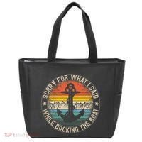 Sorry For What I Said While Docking The Boat Tote Bag thumb 0