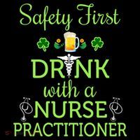 Safety First With A Nurse Practitioner Nursing Pun Gift USA-Made Doggie Bandana thumb 2