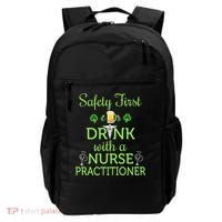 Safety First With A Nurse Practitioner Nursing Pun Gift Backpack thumb 0