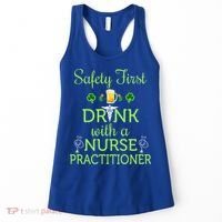 Safety First With A Nurse Practitioner Nursing Pun Gift Women's Tank Top thumb 0