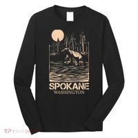 Spokane Falls Washington Waterfall River Long Sleeve Shirt thumb 0