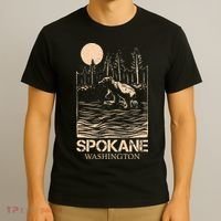 Spokane Falls Washington Waterfall River T-Shirt thumb 3