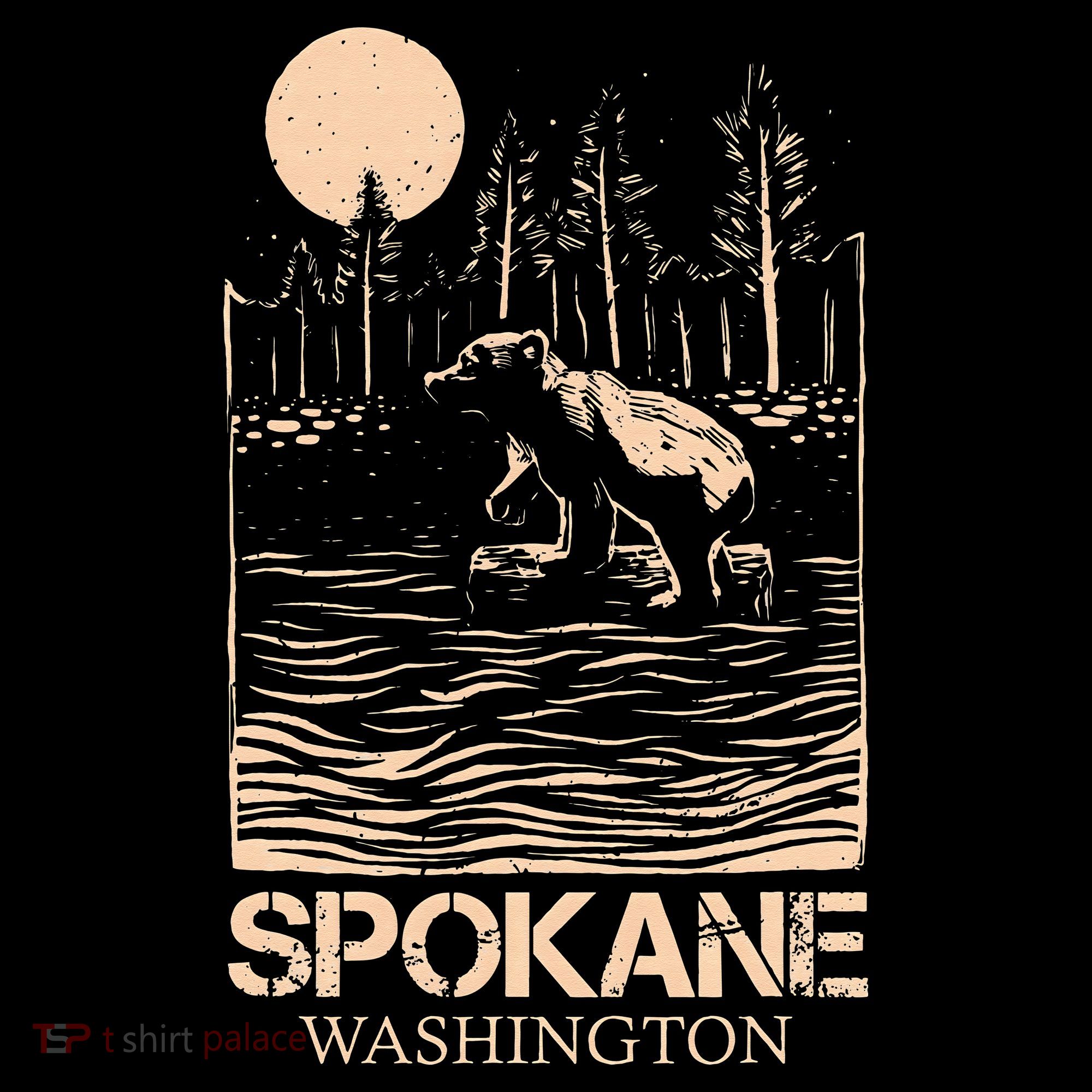 Spokane Falls Washington Waterfall River T-Shirt