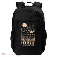 Spokane Falls Washington Waterfall River Backpack thumb 0