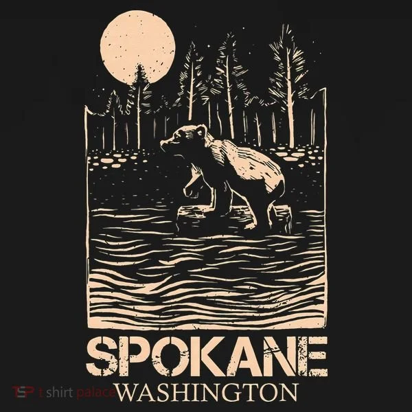 Spokane Falls Washington Waterfall River Bucket Hat