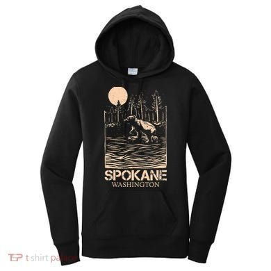 Spokane Falls Washington Waterfall River Women's Hoodie