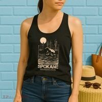 Spokane Falls Washington Waterfall River Women's Tank Top thumb 2