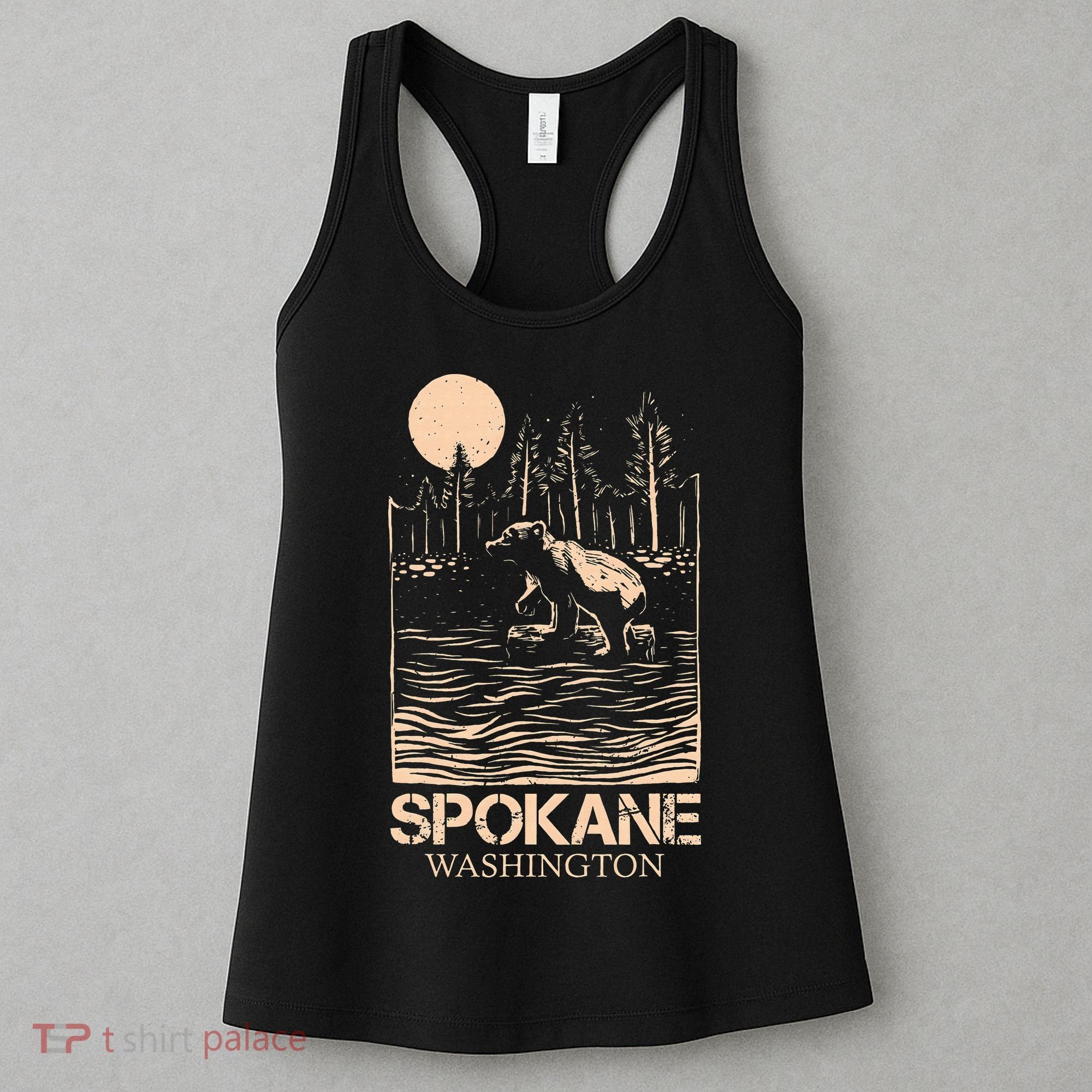 Spokane Falls Washington Waterfall River Women's Tank Top