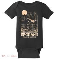 Spokane Falls Washington Waterfall River Baby Bodysuit thumb 0