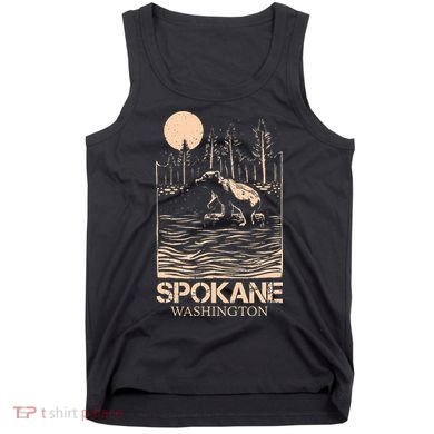 Spokane Falls Washington Waterfall River Tank Top