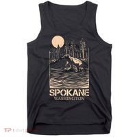 Spokane Falls Washington Waterfall River Tank Top thumb 0