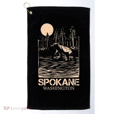 Spokane Falls Washington Waterfall River Golf Towel