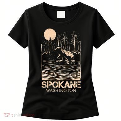 Spokane Falls Washington Waterfall River Women's T-Shirt