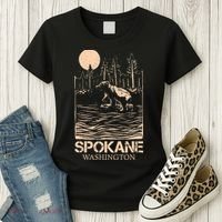 Spokane Falls Washington Waterfall River Women's T-Shirt thumb 3