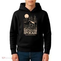 Spokane Falls Washington Waterfall River Kids Hoodie thumb 4
