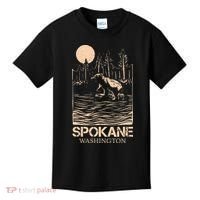 Spokane Falls Washington Waterfall River Kids T-Shirt thumb 0