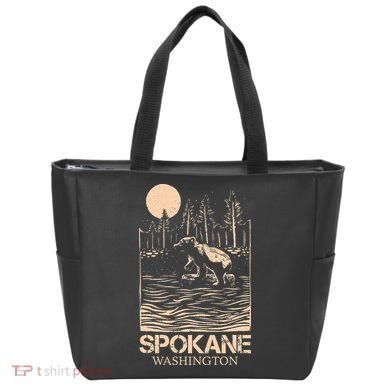 Spokane Falls Washington Waterfall River Tote Bag