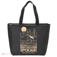 Spokane Falls Washington Waterfall River Tote Bag thumb 0