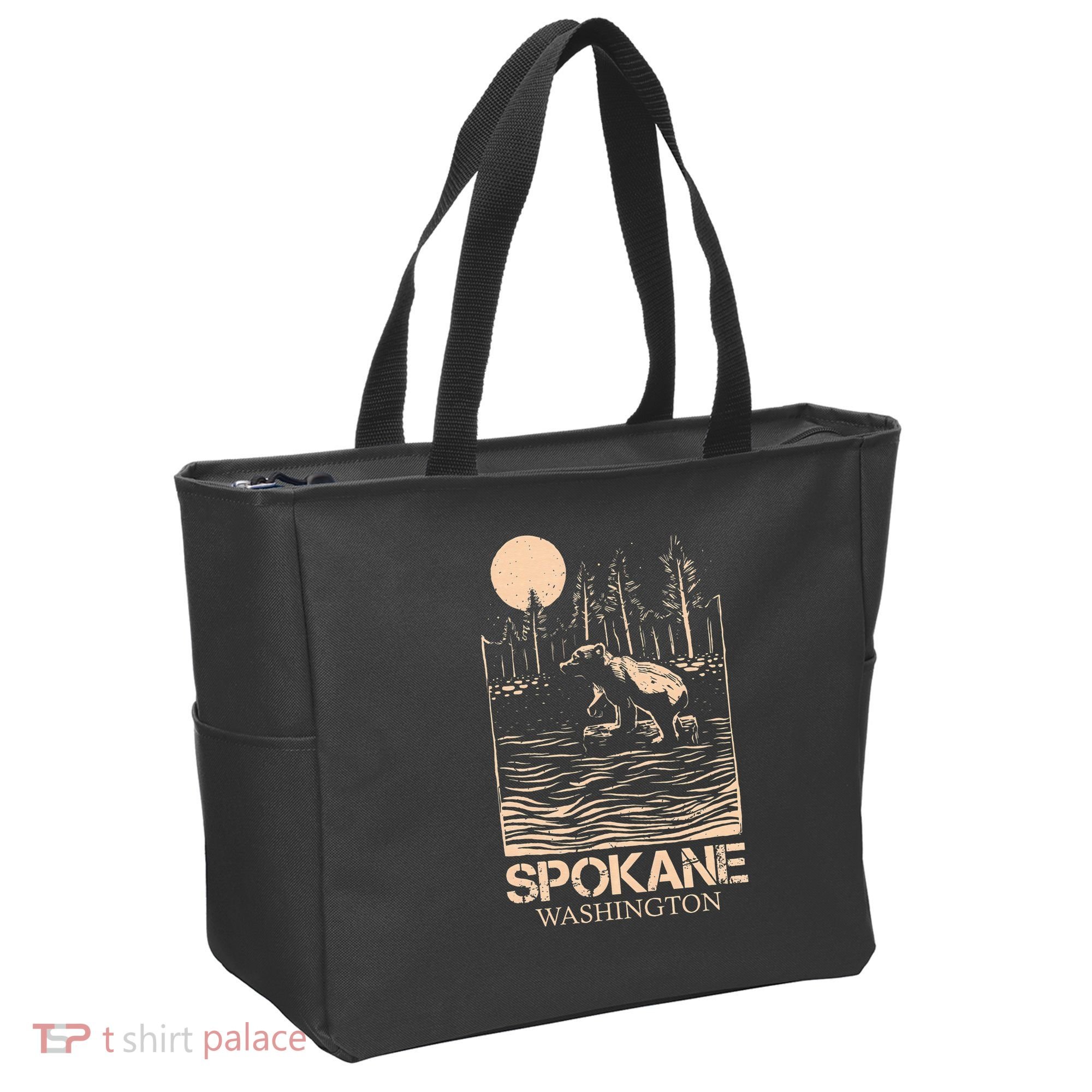 Spokane Falls Washington Waterfall River Tote Bag