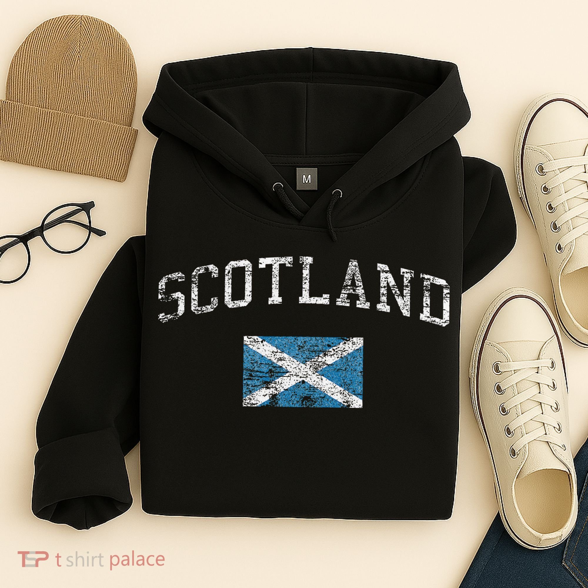 Scotland For Women Faded Scottish Flag Hoodie
