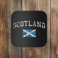 Scotland For Women Faded Scottish Flag Coaster thumb 0