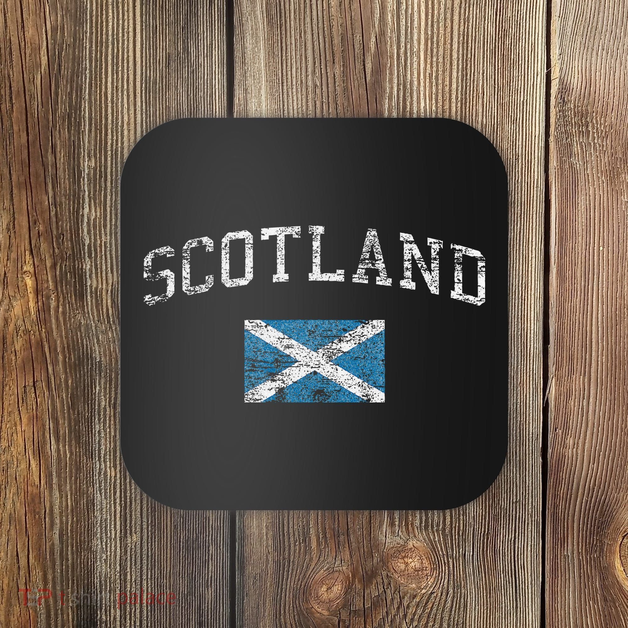Scotland For Women Faded Scottish Flag Coaster