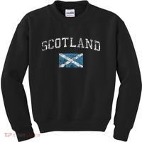 Scotland For Women Faded Scottish Flag Kids Sweatshirt thumb 0