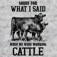 Sorry For What I Said When We Were Working Cattle Farmer Farm Cows Kids Hoodie thumb 2
