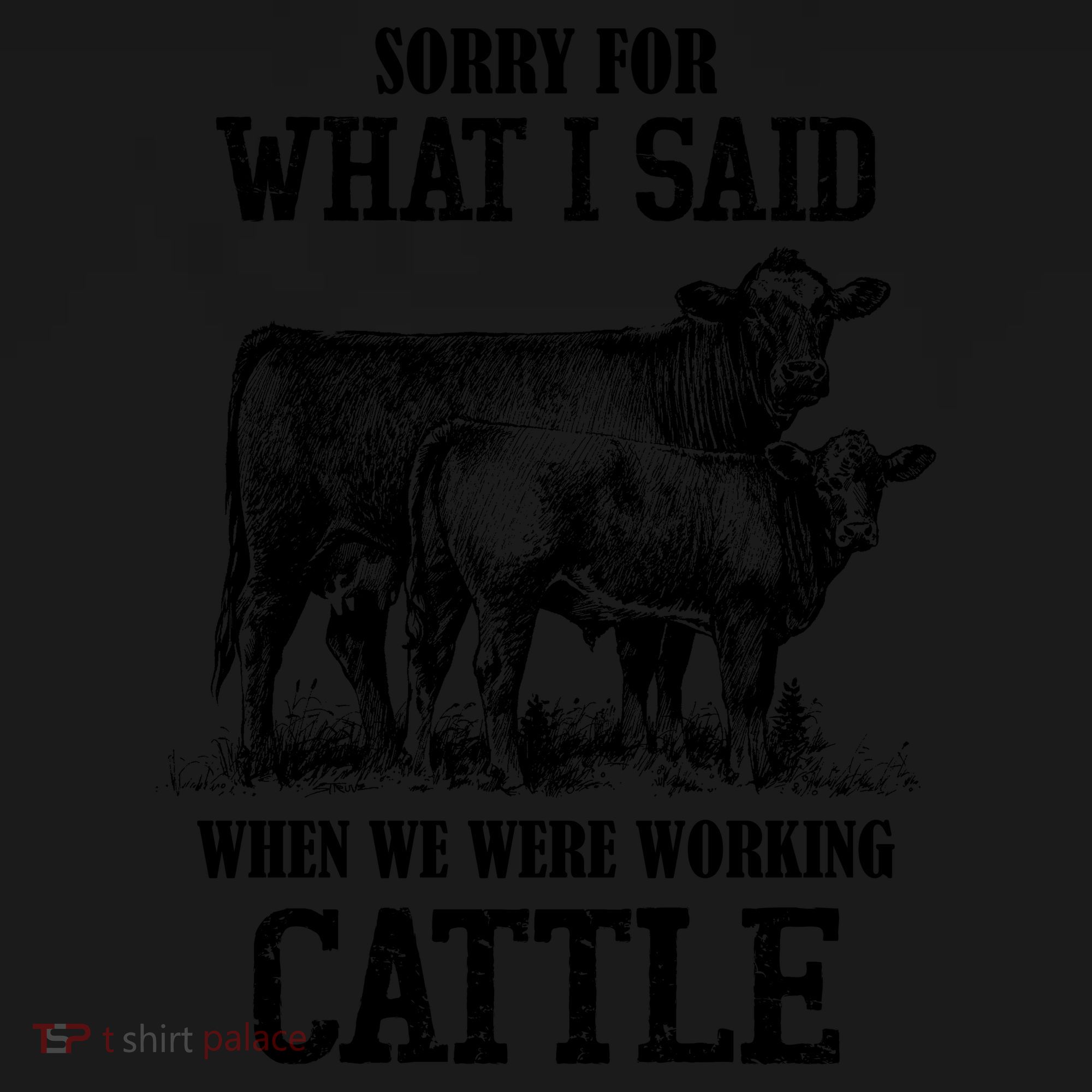 Sorry For What I Said When We Were Working Cattle Farmer Farm Cows Women's Hoodie