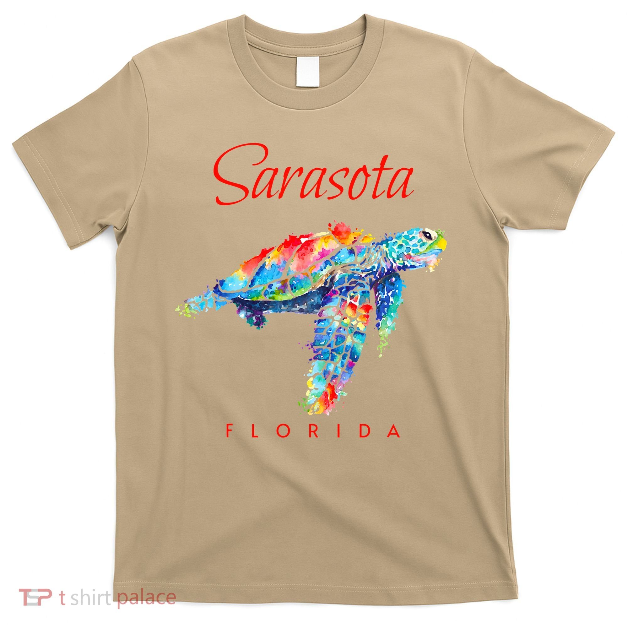 Sarasota Florida Watercolor Sea Turtle T-Shirt