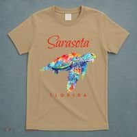 Sarasota Florida Watercolor Sea Turtle T-Shirt thumb 5