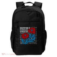 Support Federal Workers  Anti Trump . Backpack thumb 0