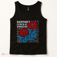 Support Federal Workers  Anti Trump . Tank Top thumb 2