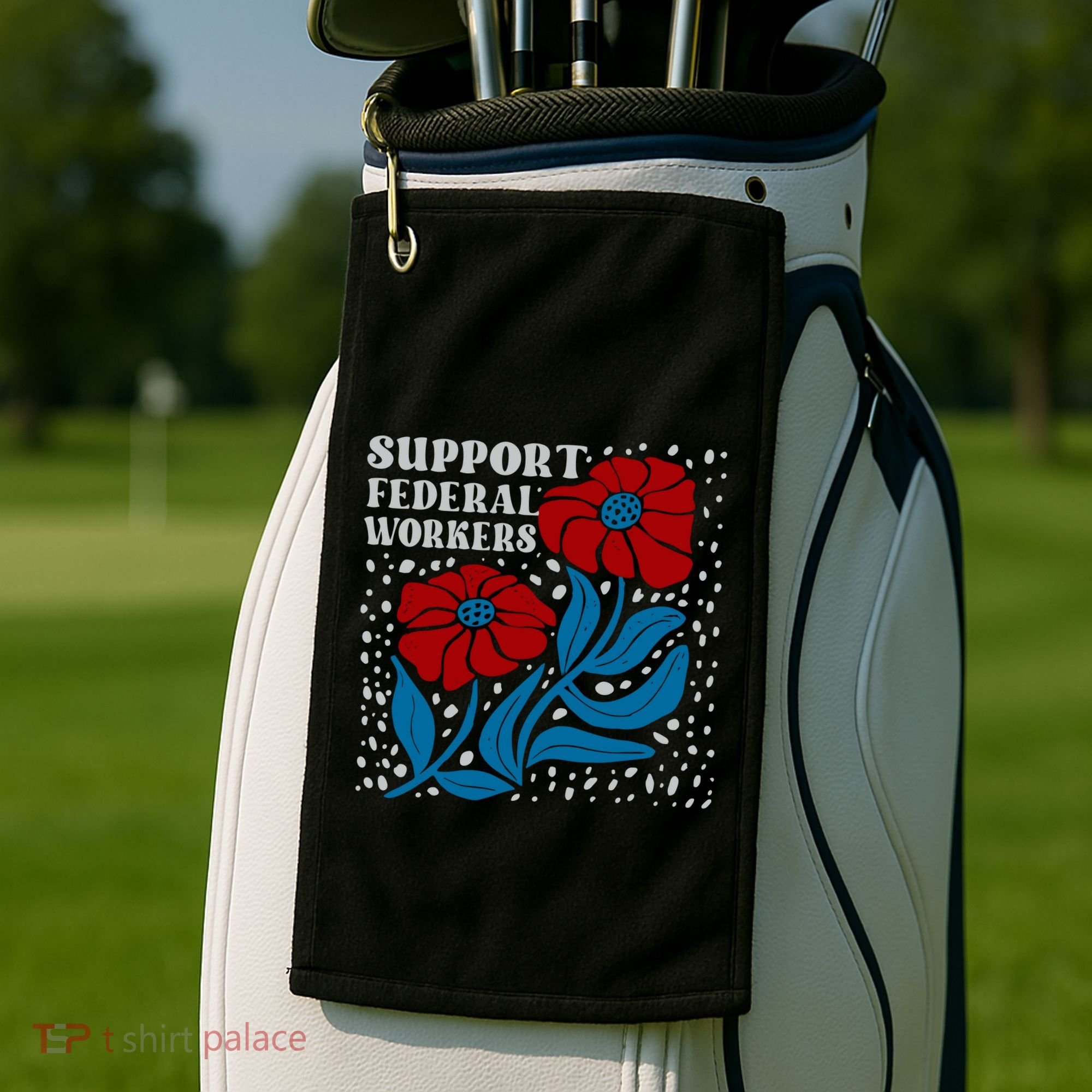 Support Federal Workers  Anti Trump . Golf Towel