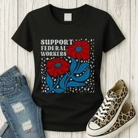 Support Federal Workers  Anti Trump . Women's T-Shirt thumb 3