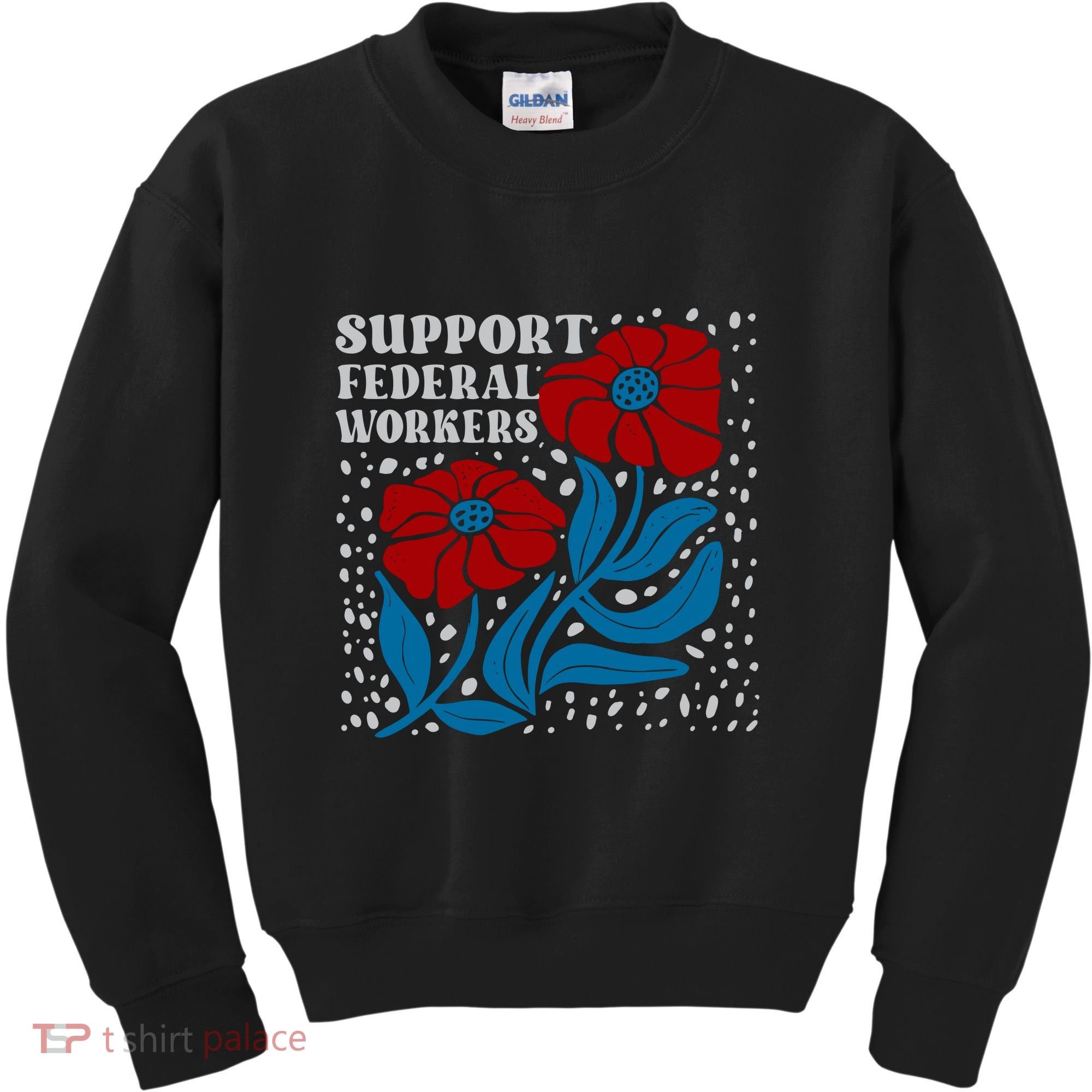 Support Federal Workers  Anti Trump . Kids Sweatshirt
