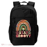 Stay Groovy 60s Outfit 70s Theme Costume Cute Rainbow Hippie Backpack thumb 0