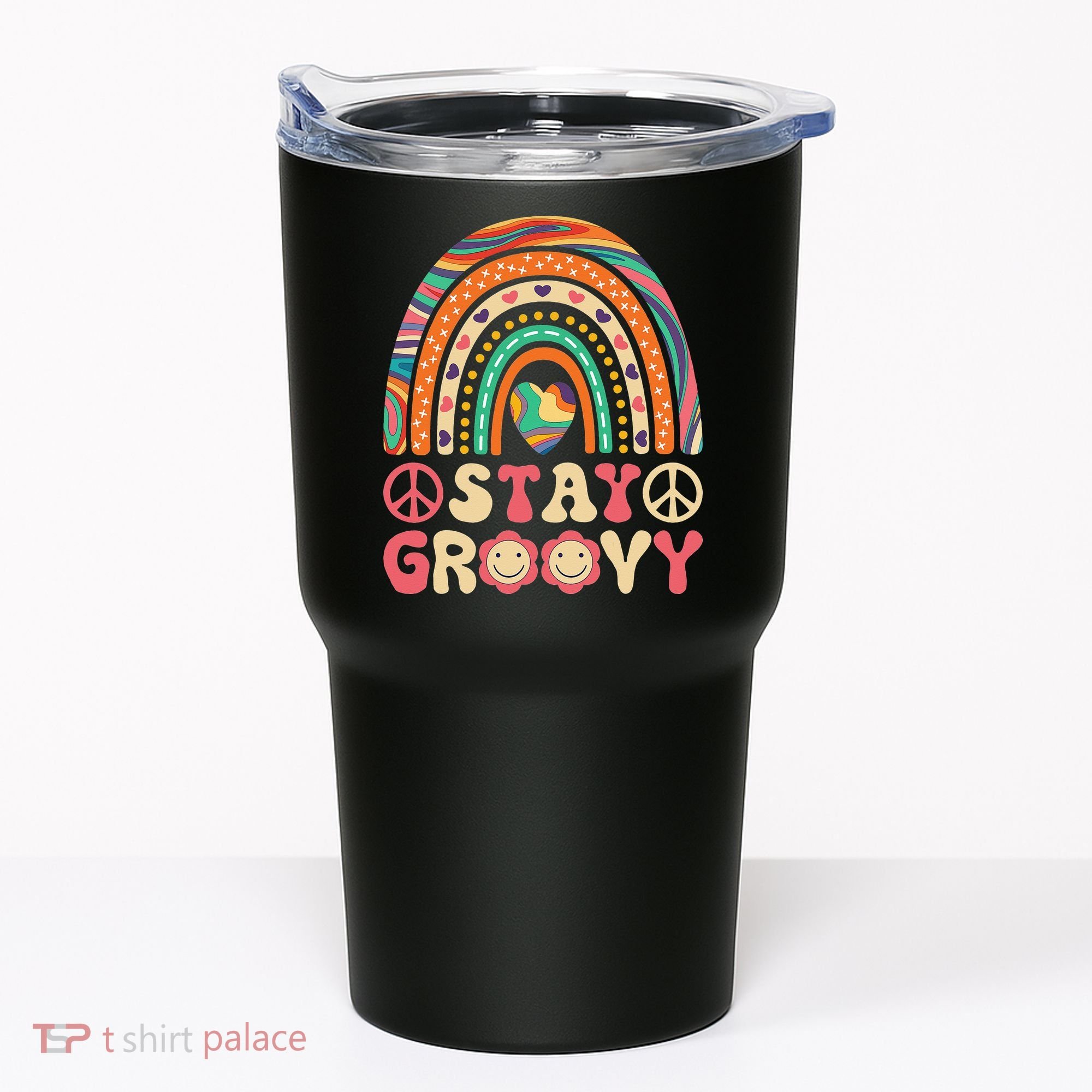Stay Groovy 60s Outfit 70s Theme Costume Cute Rainbow Hippie Tumbler