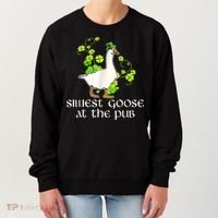 Silliest Goose At The Pub Funny St Patricks Day Women's Sweatshirt thumb 0