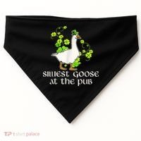 Silliest Goose At The Pub Funny St Patricks Day USA-Made Doggie Bandana thumb 0