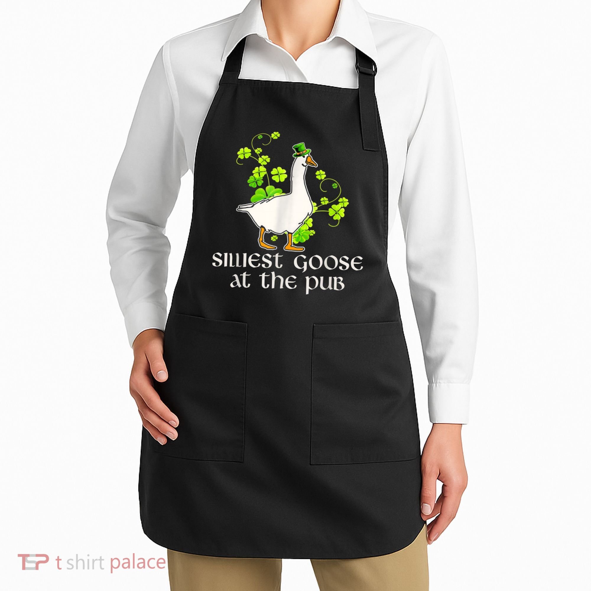 Silliest Goose At The Pub Funny St Patricks Day Apron