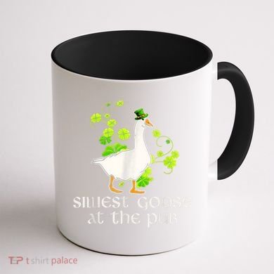 Silliest Goose At The Pub Funny St Patricks Day Coffee Mug back