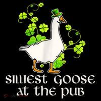 Silliest Goose At The Pub Funny St Patricks Day Women's Hoodie thumb 2