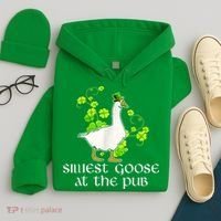 Silliest Goose At The Pub Funny St Patricks Day Hoodie thumb 4