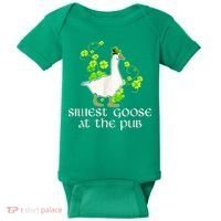 Silliest Goose At The Pub Funny St Patricks Day Baby Bodysuit thumb 0