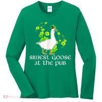 Silliest Goose At The Pub Funny St Patricks Day Women's Long Sleeve Shirt thumb 0