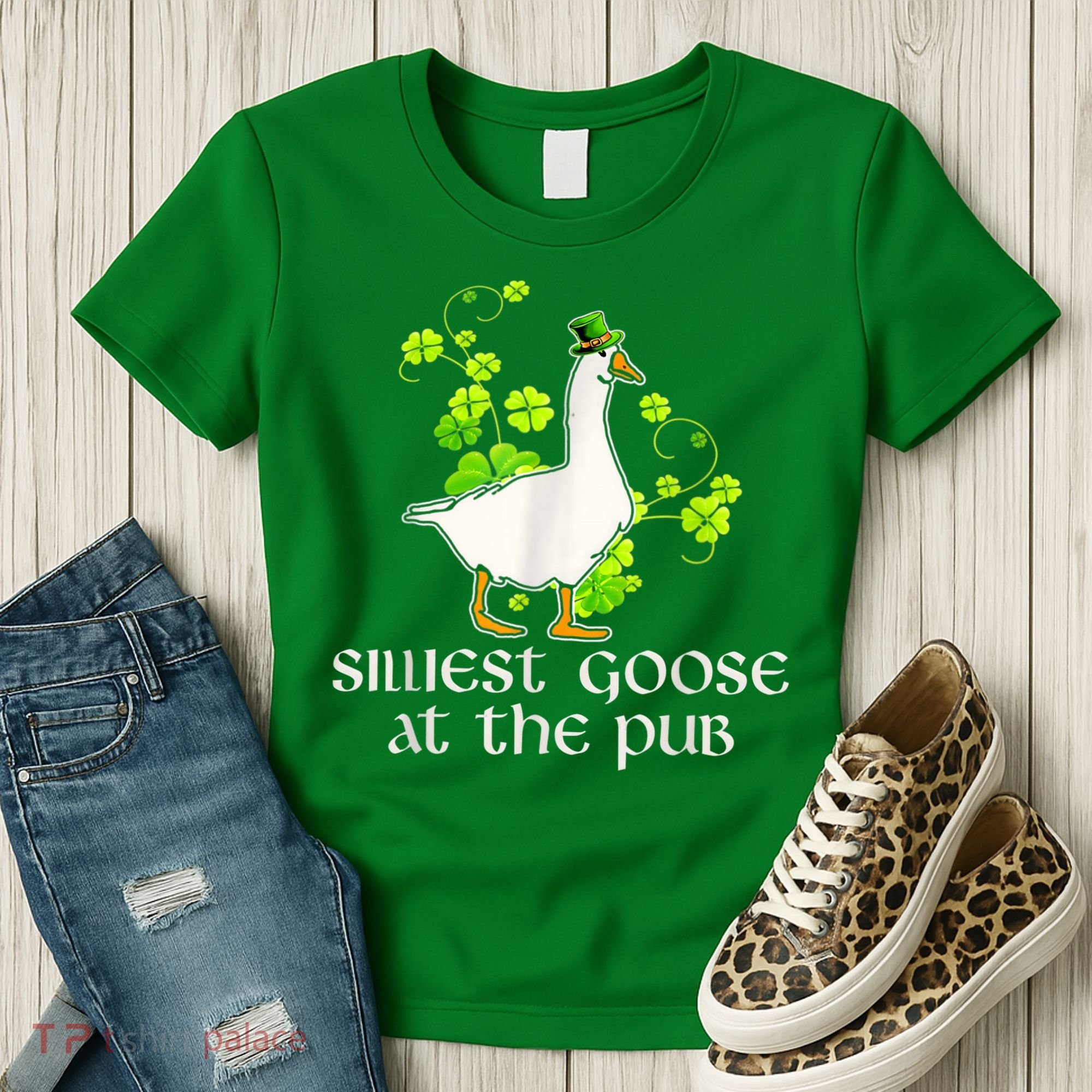 Silliest Goose At The Pub Funny St Patricks Day Women's T-Shirt